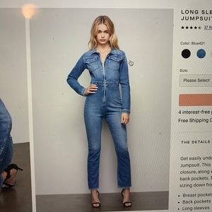 Good American Long Sleeve Jumpsuit